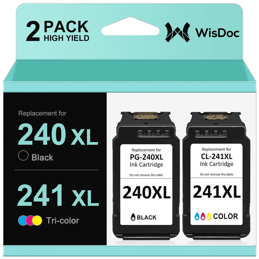 240XL 241XL Ink Cartridges for Canon 240XL 241XL PG-240XL CL-241XL for MG3620 MG3600 TS5120 MX472 Printer(Black, Tri-Color)