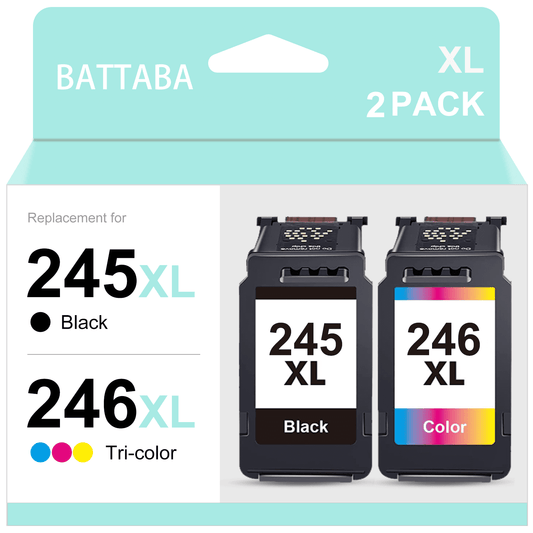 245xl Ink Cartridge for Canon Ink 245 and 246 for Canon Pixma MX492 MX490 MG2522 TS3120 MG2520 TR4520 TS202 Printer(1 Black+1 Color )